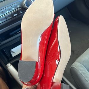 Ferragamo bow pump red 9D